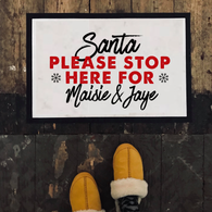 Personalised Santa Snow Door Mat
